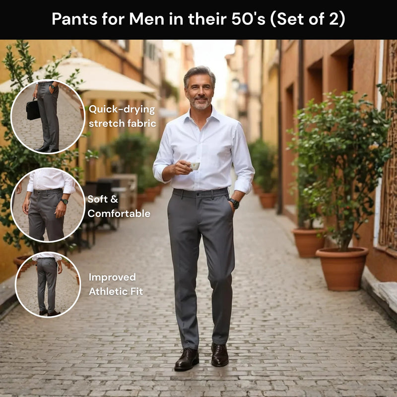 Pants for Men in their 50's (Set of 2)
