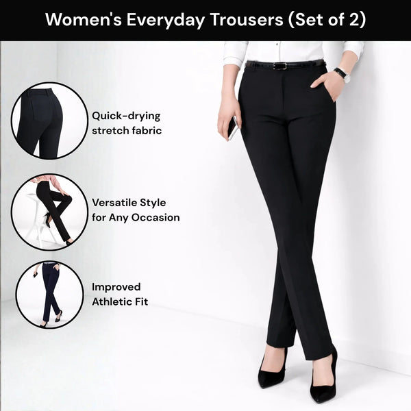 Women's Everyday Trousers (Set of 2)