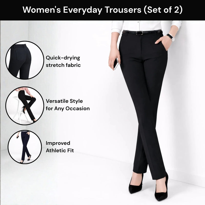 Women's Everyday Trousers (Set of 2)